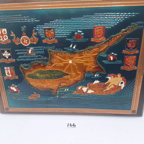 166 - Copper Coloured Plaque Cyprus