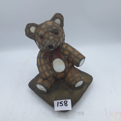 158 - Tea Light Glass and Lead Bear 8
