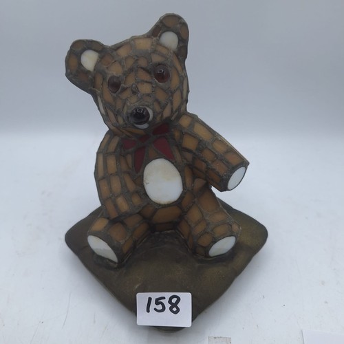 158 - Tea Light Glass and Lead Bear 8