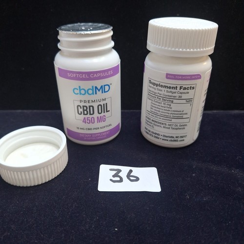 36 - CBD-MG Oil 450mg x2 30 Per Tub Soft Gel Capsules Dietary Supplement