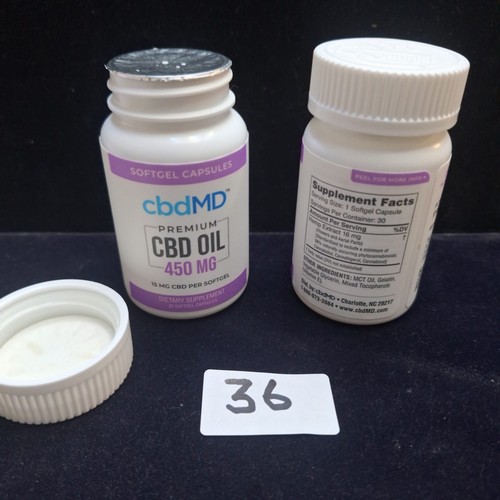 36 - CBD-MG Oil 450mg x2 30 Per Tub Soft Gel Capsules Dietary Supplement