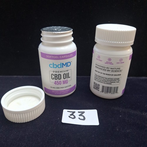33 - CBD-MG Oil 450mg x2 30 Per Tub Soft Gel Capsules Dietary Supplement
