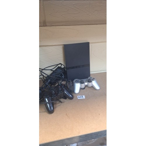 443 - PS2 Console, 2 Controllers and Leads