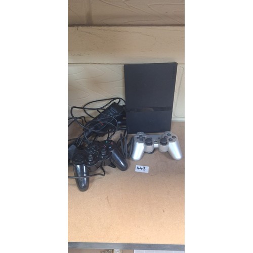 443 - PS2 Console, 2 Controllers and Leads