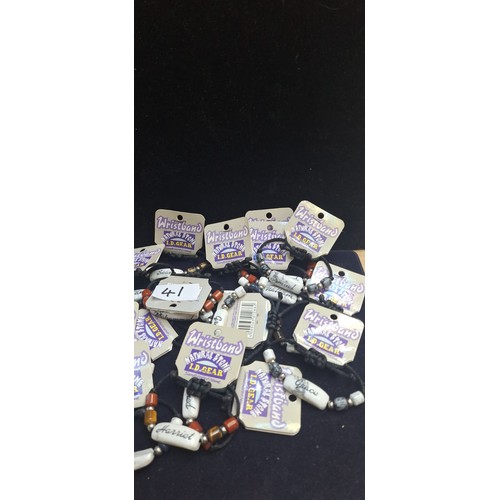 41 - Various Natural Stone Wristbands x20