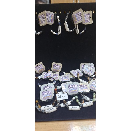 36 - Various Natural Stone Chokers x20