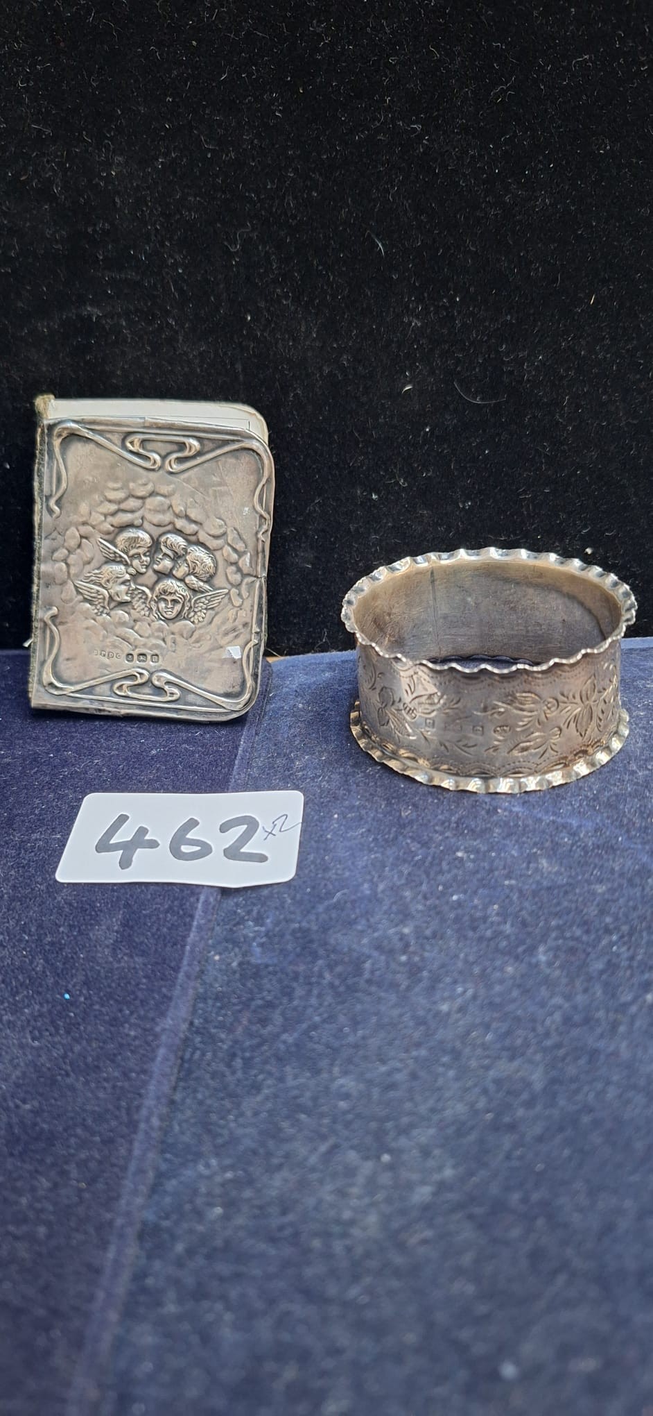 Hallmarked Napkin Ring, Hallmarked Prayer Book (Front Cover Is Silver)