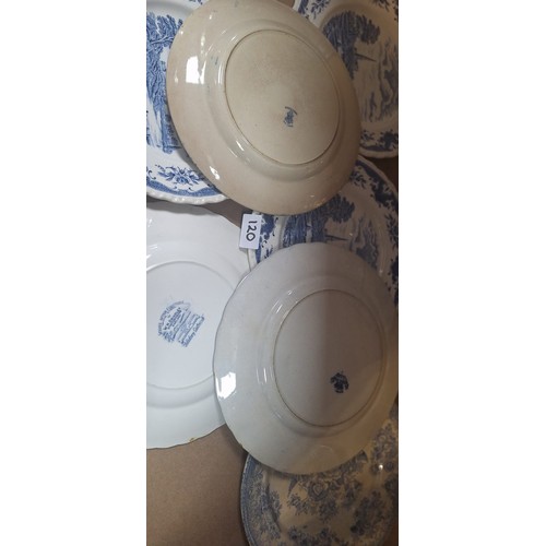 120 - Vintage Blue and White Ware To Include Chinese Etc x 18 Pieces