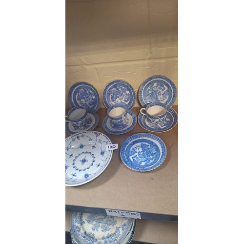 120 - Vintage Blue and White Ware To Include Chinese Etc x 18 Pieces