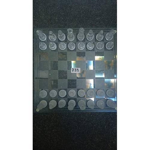 Boxed Glass Chess Set