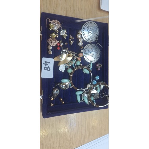 48 - Tray Of Fashion and Vintage Earrings Etc