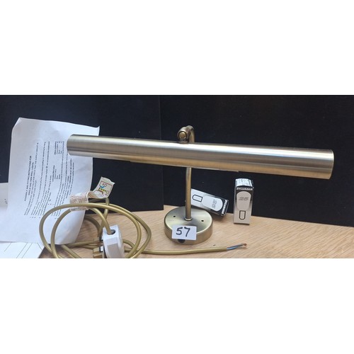 57 - New In The Box Bankers Wall Light Poldark Brass Display Light