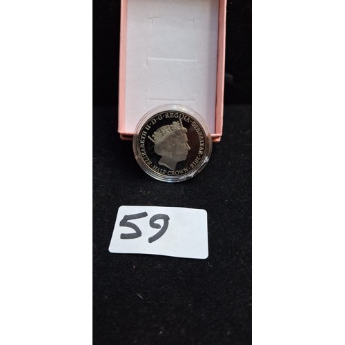 59 - Cased Silver/ Silver Plate Collectible Coin