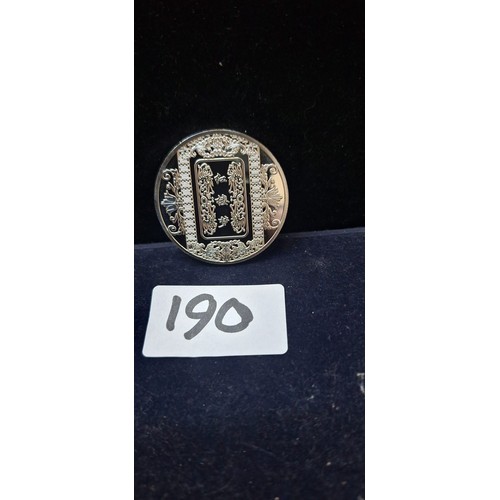 190 - Collectable Chinese Silver Plated Coin From The Famous Chinese Figures Series