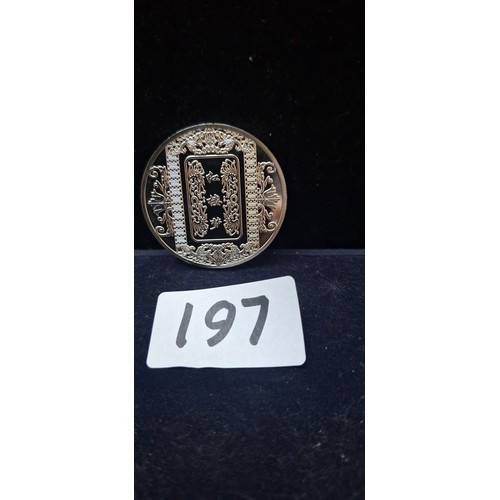 197 - Collectable Chinese Silver Plated Coin From The Famous Chinese Figures Series