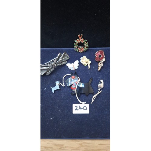 240 - Fashion and Vintage Brooches Slides ETC