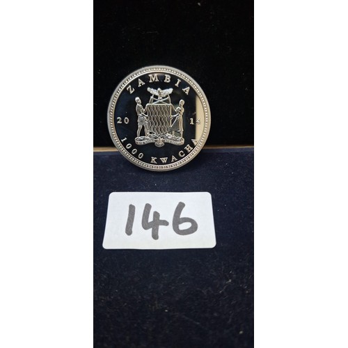 146 - Endangered Animal Series Silver Plated Coin Black Rhinoceros