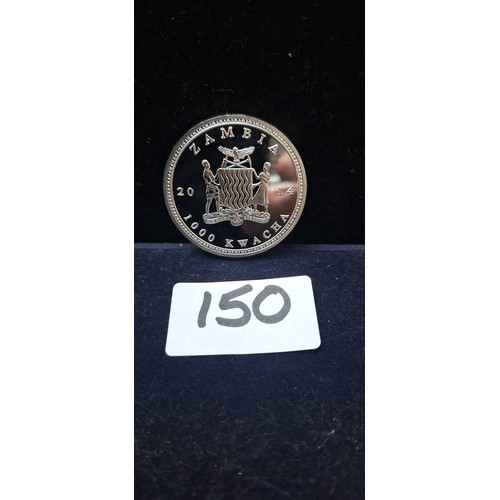 150 - Endangered Animal Series Silver Plated Coin Hyacinth Macaw