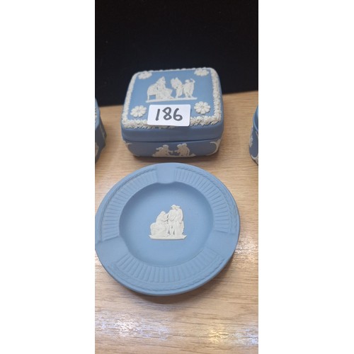 186 - 3 Wedgewood Trinket Pots and a Wedgewood Ashtray