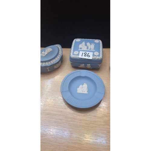 186 - 3 Wedgewood Trinket Pots and a Wedgewood Ashtray