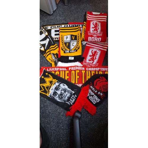 188 - Football Scarves x4 To Include Port Vale, Liverpool Etc