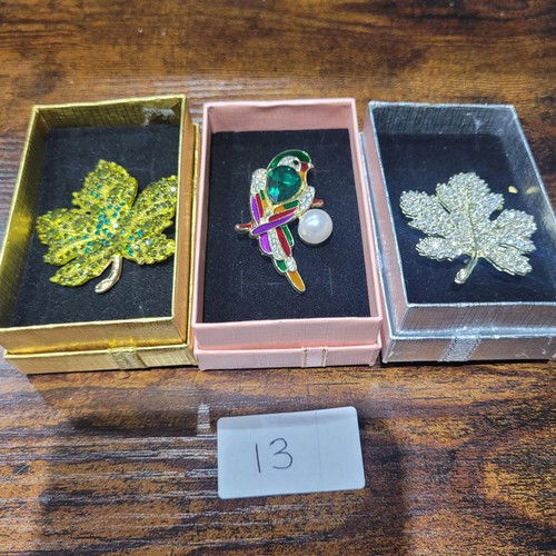 13 - Ladies Brooches x3 to Include a Bird, Crab and a Butterfly.