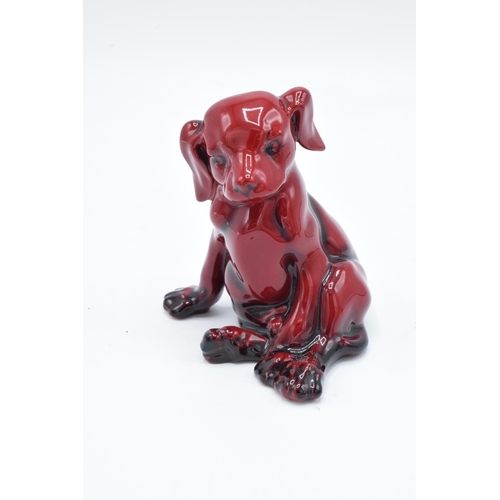 107 - Royal Doulton flambe model of a Seated Puppy HN128