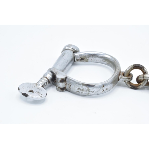 12 - Hiatt warranted wrought Police pair of handcuffs 1960s/1970s