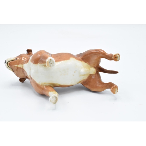 140 - Beswick Staffordshire Bull Terrier 1982B: tan and white colour way