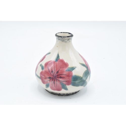 156 - Cobridge Stoneware small bulbous vase in the Corncockle design