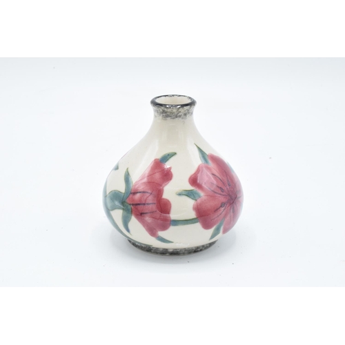 156 - Cobridge Stoneware small bulbous vase in the Corncockle design