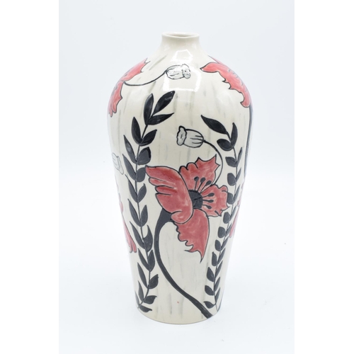 161 - Burslem Pottery stoneware trial vase in the Poppies design