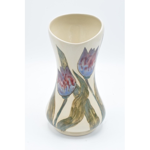 162 - Burslem Pottery stoneware vase in a floral pattern