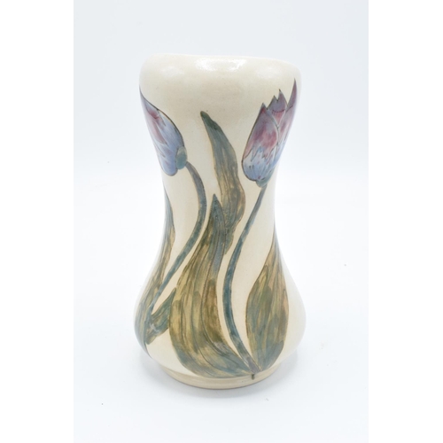 162 - Burslem Pottery stoneware vase in a floral pattern