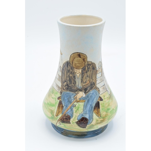 164 - Burslem Pottery stoneware vase with traditional fishing scenes