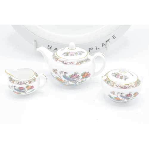 256 - Wedgwood miniature Kutani Crane tea set together with Shelley Lucy Mabel Attwell baby plate (4)