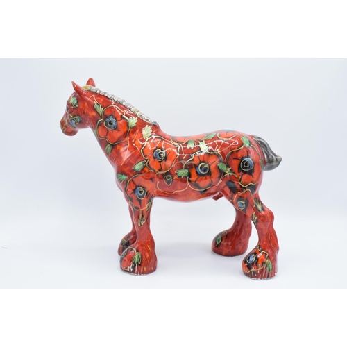 268 - Anita Harris Art Pottery model of a Horse Shire in the Poppy design