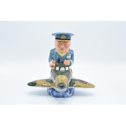 39 - Bairstow Manor Collectables comical model of Winston Churchill in a spitfire