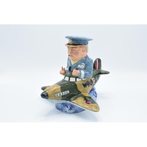 39 - Bairstow Manor Collectables comical model of Winston Churchill in a spitfire
