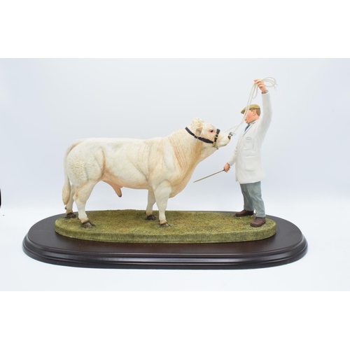 50 - Boxed Country Artists countryside figure of a Charolais Bull - 'The Best in Show'