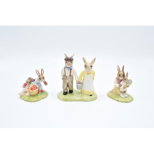 79 - Royal Doulton Bunnykins Jack and Jill DB222 & Strawberries DB277 and Tennis DB278 (3) (Boxed)