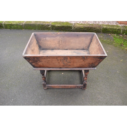 342 - Victorian Oak dough bin with lift off lid