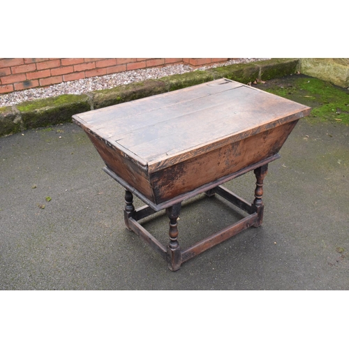 342 - Victorian Oak dough bin with lift off lid