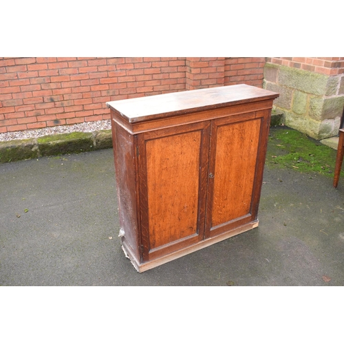 343 - Edwardian oak wall cupboard