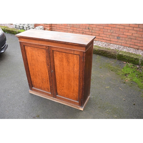 343 - Edwardian oak wall cupboard