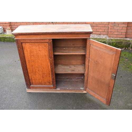 343 - Edwardian oak wall cupboard