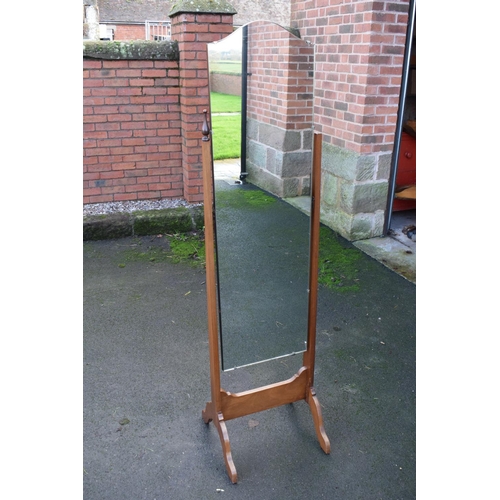 345 - 20th century free standing wooden mirror