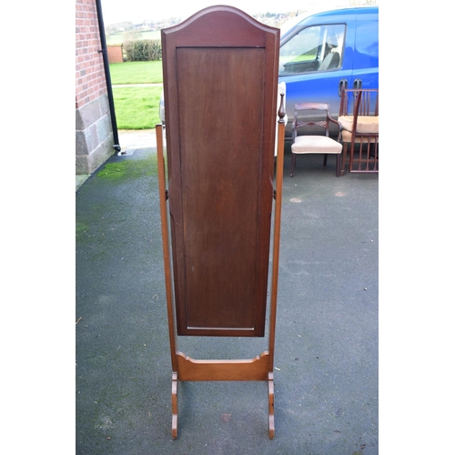 345 - 20th century free standing wooden mirror