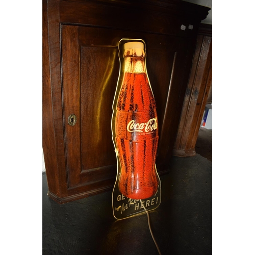 22 - Late 20th century/ retro Coca-Cola illuminated bottle