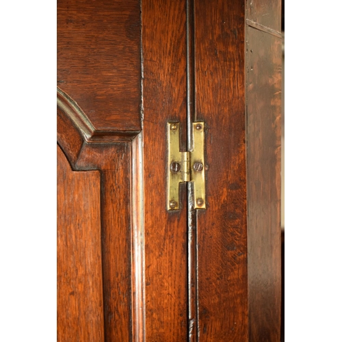 359 - George III oak corner cabinet with arched panel door